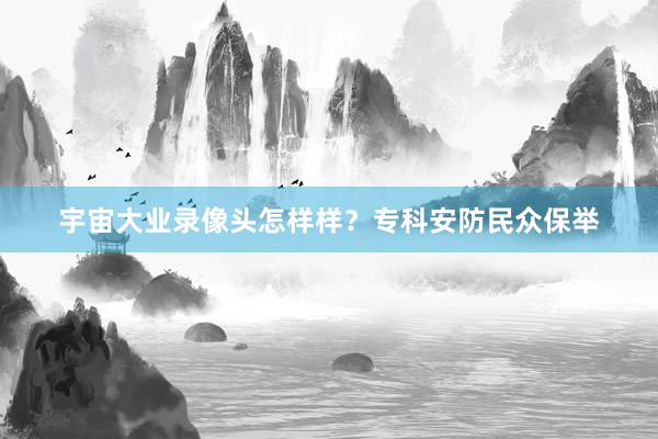 宇宙大业录像头怎样样？专科安防民众保举